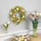 13" Green & Pink Easter Eggs with Butterflies Wreath